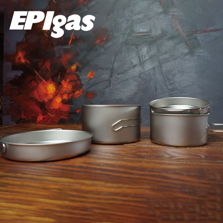 EPIgas BP 鈦炊具組 (II) T-8009 / 城市綠洲 (鍋子、登山露營、鈦金屬)
