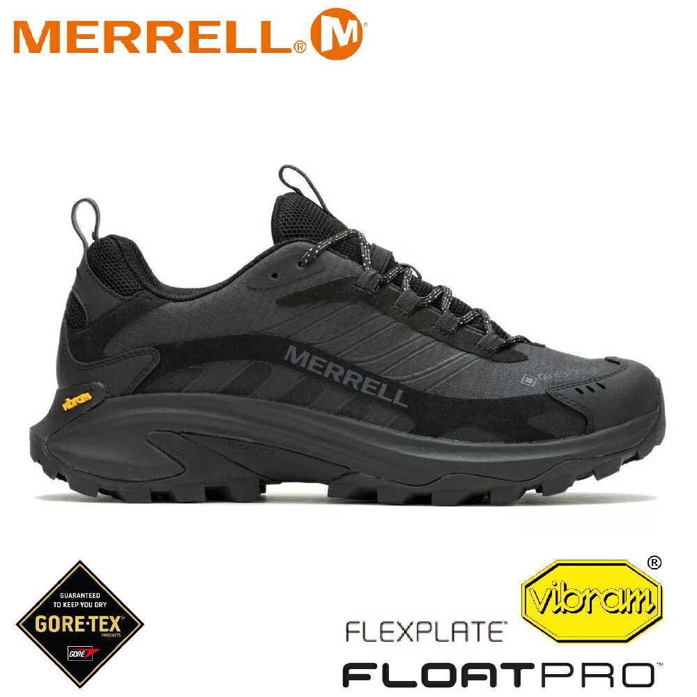 【MERRELL 美國 女 MOAB SPEED 2 GTX防水登山鞋《黑》】ML500452/越野鞋/戶外鞋