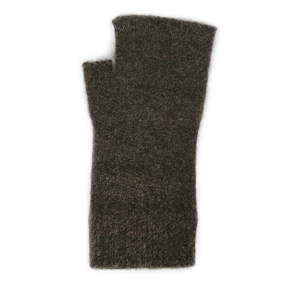 棕褐色紐西蘭貂毛羊毛袖套手套 保暖露指手套-美型袖套造型女用手套