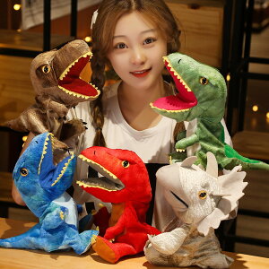 恐龍腹語動物手偶教具兒童玩具互動嘴巴能動張嘴安撫玩偶男孩禮物