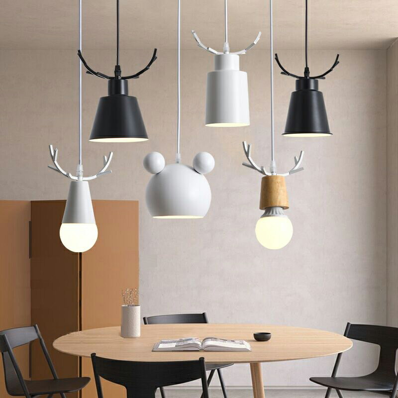北歐創意現代簡約三頭餐廳燈吧臺櫥窗服裝店咖啡店兒童房鹿角吊燈