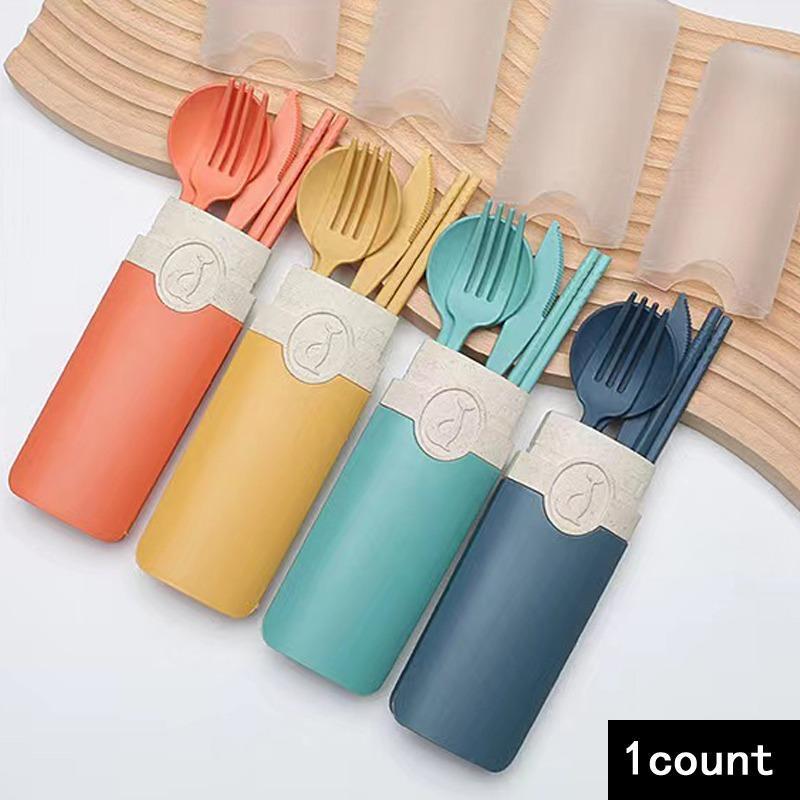 Portable Tableware Set 5 Counts set Including Knife Fork