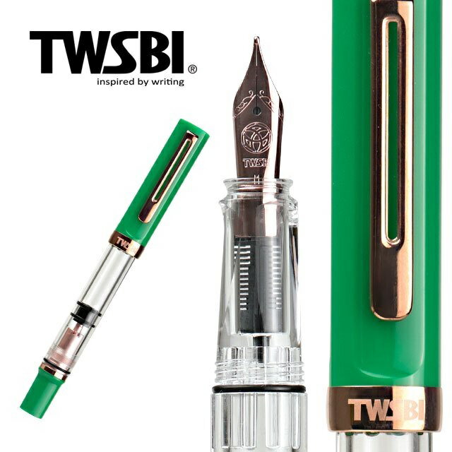 三文堂 TWSBI 鋼筆 / ECO T 綠翡翠玫金禮盒 / M (含18ml午夜藍墨水)