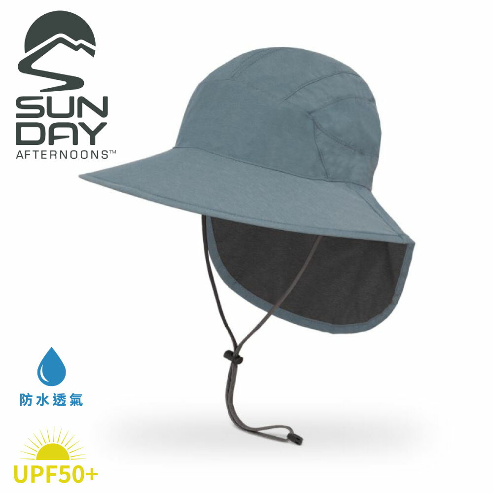 【Sunday Afternoons 美國 抗UV防水透氣護頸帽《礦藍》】SA3A01558B/防曬帽/遮陽帽