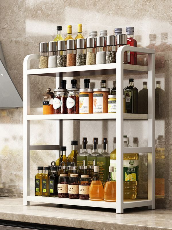 廚房調料置物架臺面放油鹽醬醋瓶佐料架子調味品家用多層收納窄架