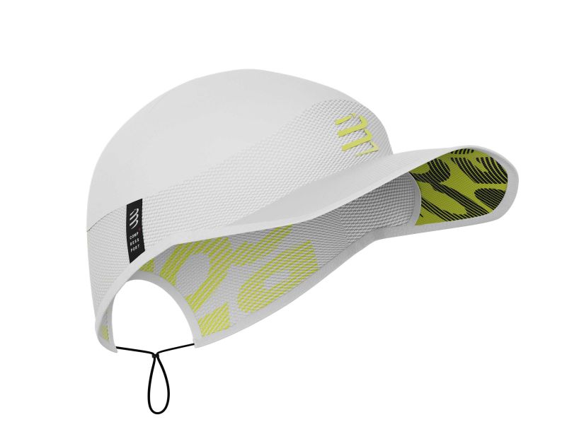 《Compressport 瑞士》PRO RACING CAP 超輕量跑帽 (白黃色)