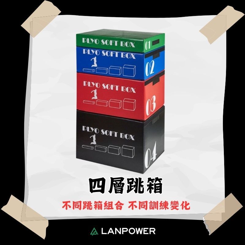 【LANPOWER】四層跳箱 跳箱 爆發力 彈跳力 軟式跳箱 軟墊跳箱 跳馬 健身房 居家健身 體適能訓練 協調性 重訓