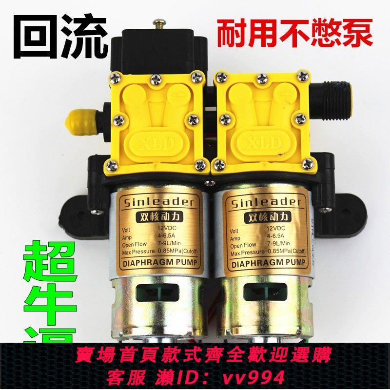 {公司貨 最低價}信利達12V雙核動力水泵 農用電動噴霧器雙泵高壓迴流直流打藥
