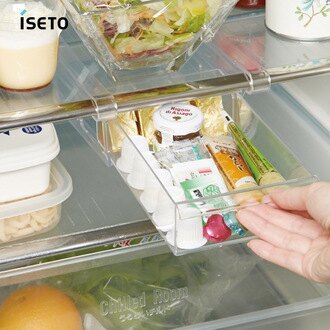 【日本ISETO】 懸掛式冰箱抽屜儲物盒-寬版