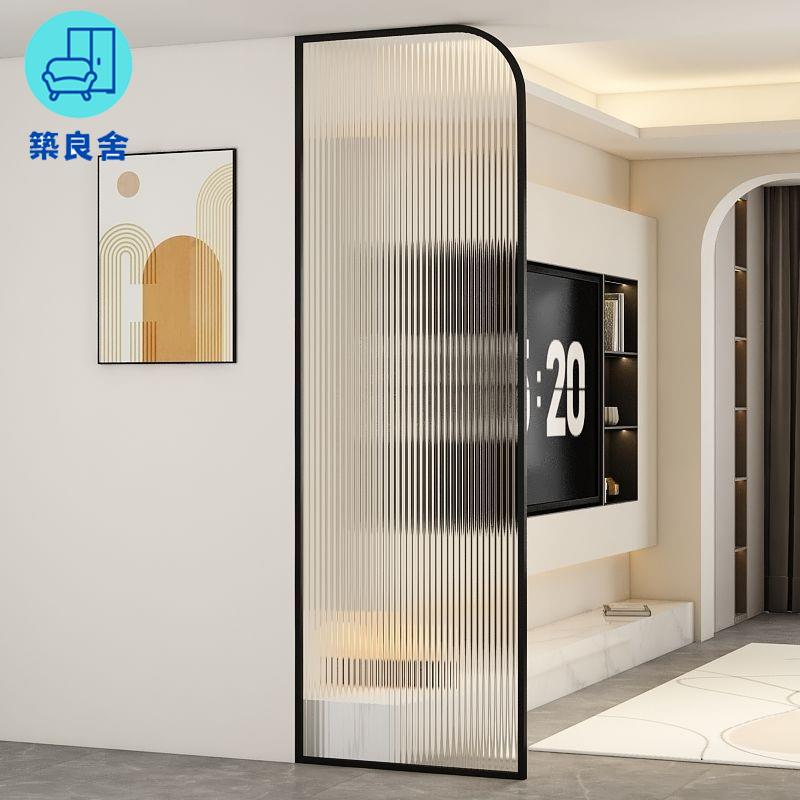 免運 屏風 隔斷 可客製化尺寸 現代輕奢長虹玻璃折疊鐵藝屏風 隔斷 餐廳洗漱臺衛生間格柵墻 工廠直銷 店長新品推薦 售後保障 6z36