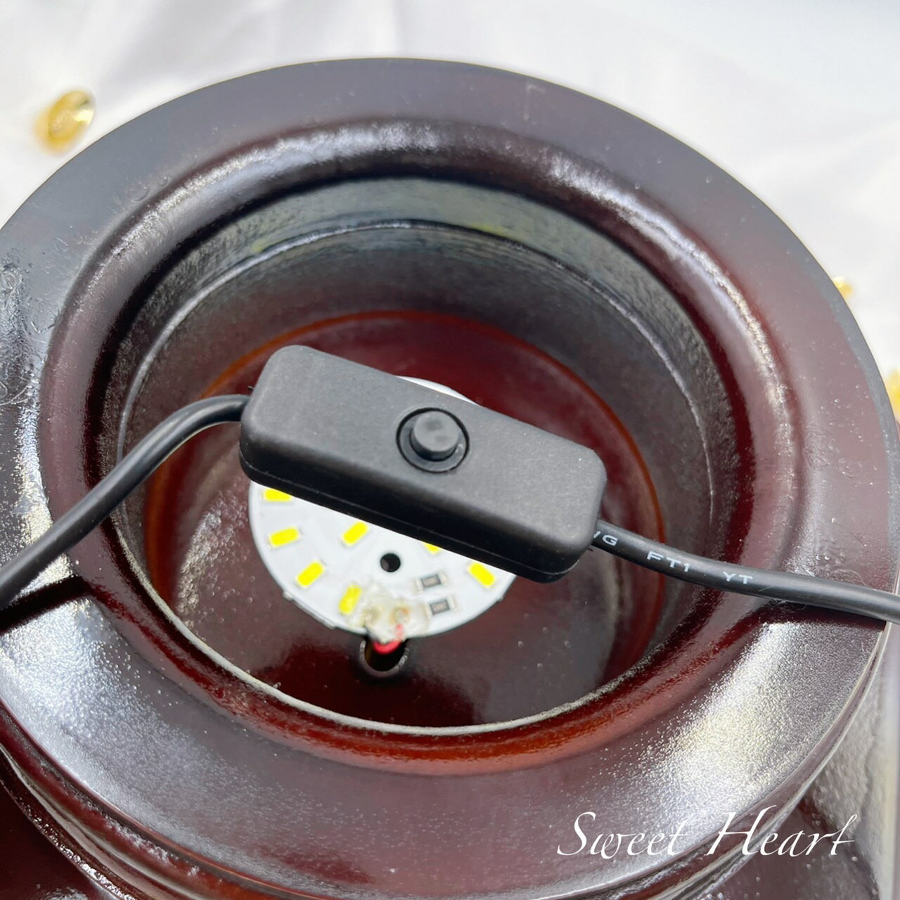 Sweet Heart 田芯好物精選💯 LED燈座 球座 冠軍座 水晶球燈座 木座 (白光) 3