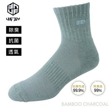 【UF72】elf 除臭 竹炭 網狀 透氣 足弓 氣墊襪 UF5815 24-26 男女適用 (3色)(任選1件)