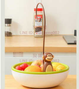 ❀樂天優選好物❀可愛小猴子果盤水果盤 果盤盆客廳家用掛香蕉架子【極有家】