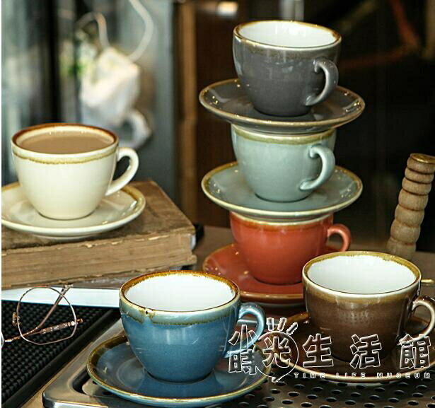 咖啡杯套裝拉花拿鐵陶瓷意式濃縮復古大口小奢華精致的歐式碟ins【林之舍】