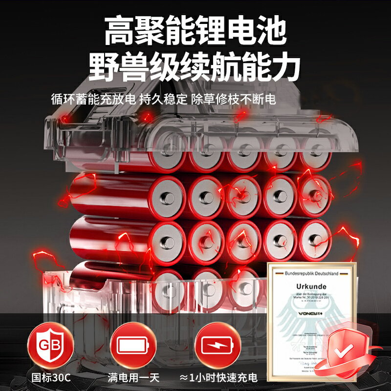 電動割草機小型家用除草機充電式草坪修剪機鋰電外轉子打草機神器