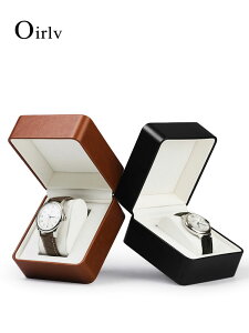 手錶盒 多寶妮圓角PU皮簡約手錶盒收納盒單個禮品包裝表盒訂製LOGO【MJ3906】