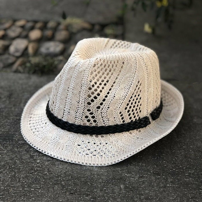 韓版夏季時尚小禮帽透氣鏤空針織爵士帽女士夏天逛街旅游遮陽帽子