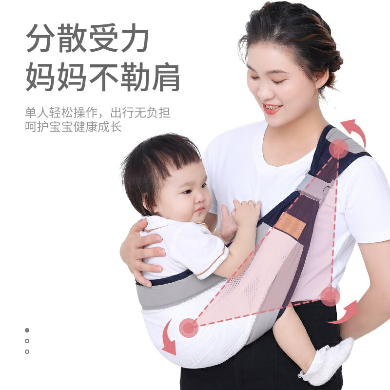 新生兒背帶嬰兒橫前抱式寶寶腰凳大童外出簡易單肩輕便巾抱娃神器 2