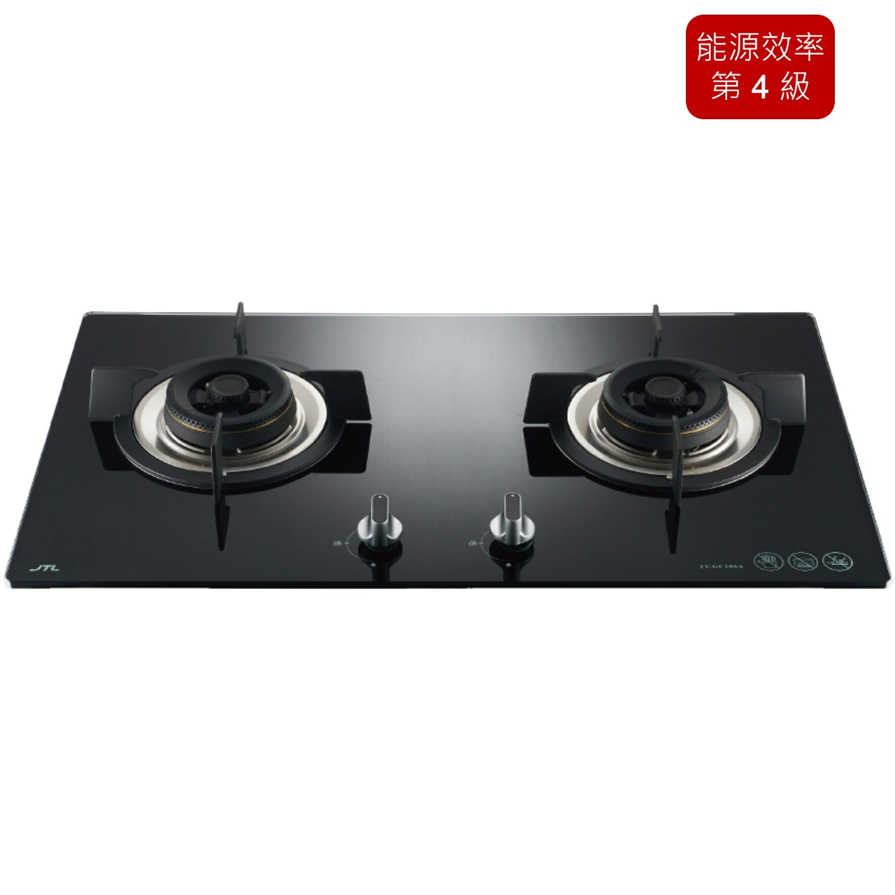 喜特麗檯面式雙口玻璃瓦斯爐天然/液化/JT-GC205A 合格瓦斯承裝業 桃竹苗免費基本安裝（離島及偏遠鄉鎮除外）