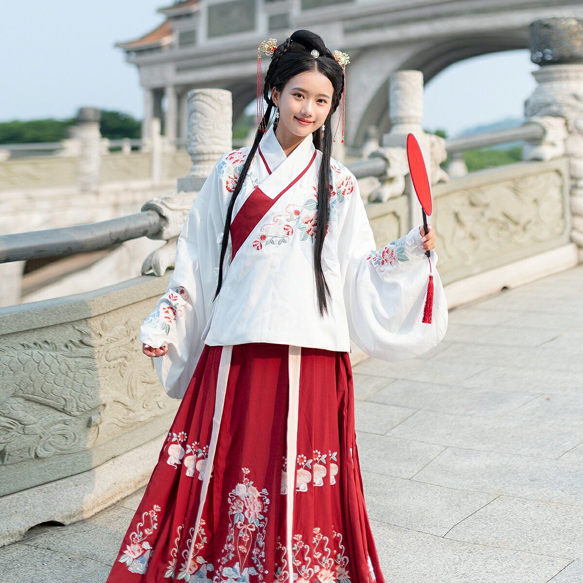 漢服中国漢民族伝統衣装明制馬面裙-