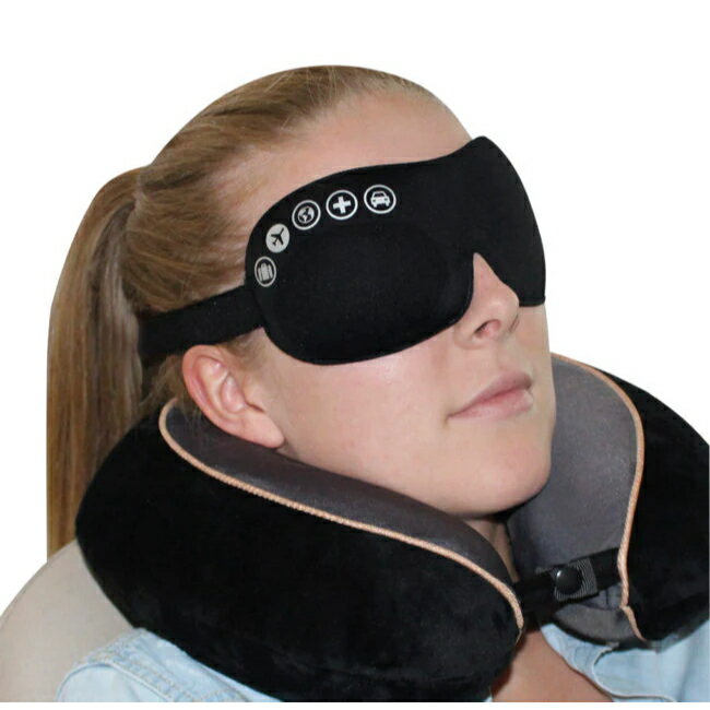【結交世界】TravelSafe Ifoam Eye Mask記憶泡棉眼罩(含耳塞)｜荷蘭旅遊配件