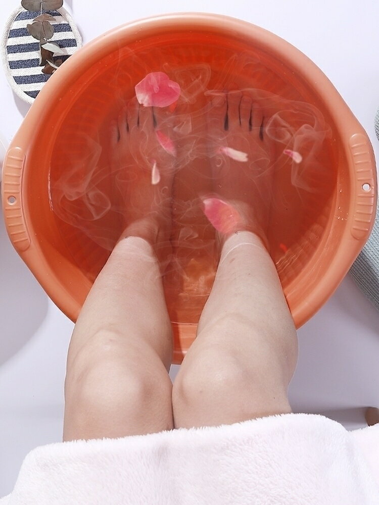 家用塑膠按摩足浴桶過小腿加高深泡腳桶足浴洗腳盆保溫養生大深桶