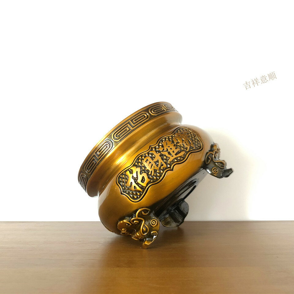 免運 佛具 香爐 供奉香爐 【簡約現代風格】香爐家用銅合金招財佛堂供奉香插爐線香室內外香熏爐三足爐檀香碗工廠直銷 全館八折 售後保障 z111 5