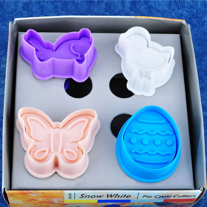 4支裝3D立體卡通餅干模具DIY翻糖蛋糕模具彈簧立體烘焙餅干模19款 1