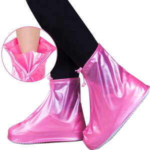 防雨雨鞋 雨鞋套 可水洗拉鏈式鞋袋男女防雨鞋套落雨硅膠透明加厚學生防水雨衣鞋罩『TZ02045』