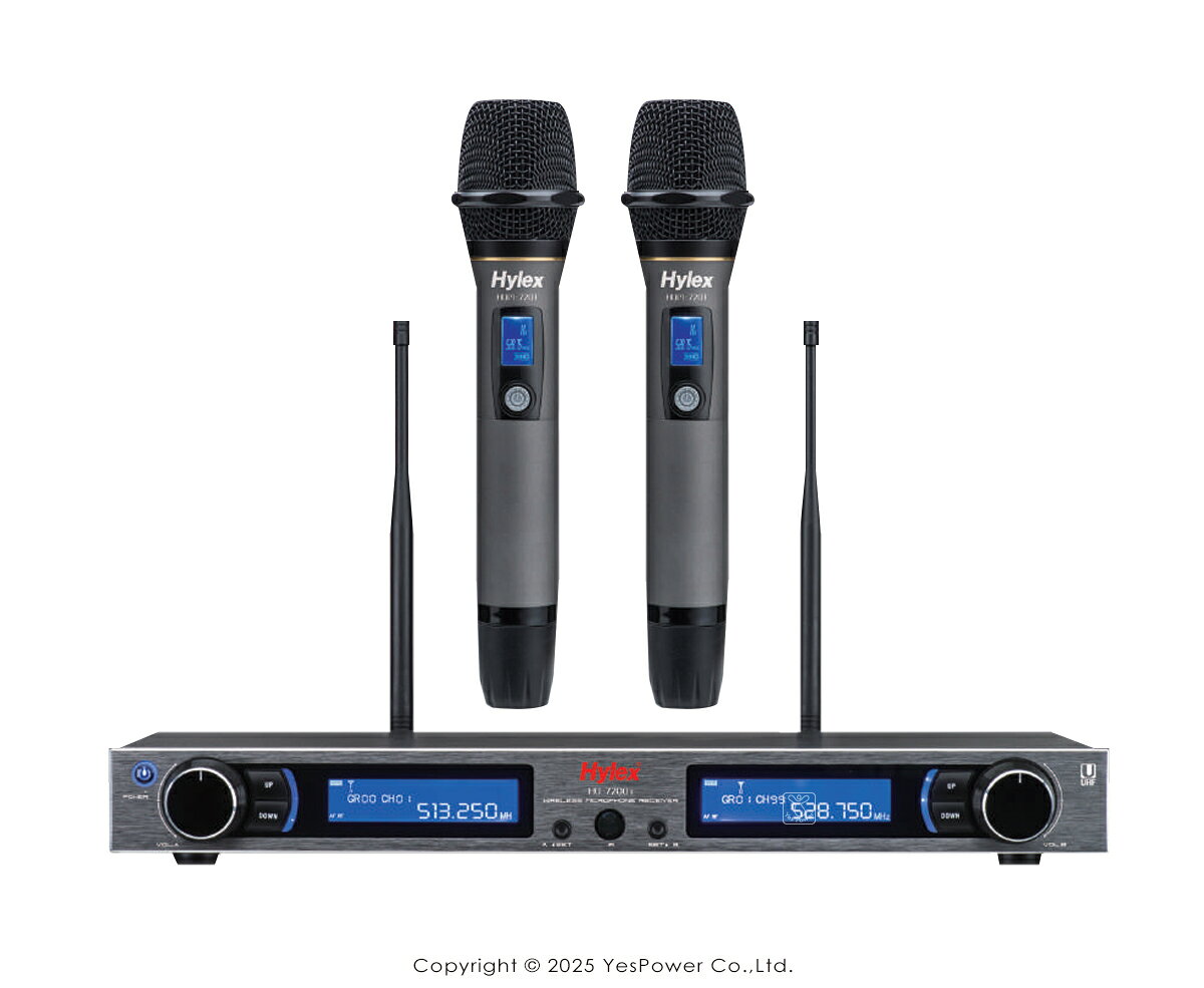 HU-7200II Hylex UHF 雙頻無線麥克風接收系統