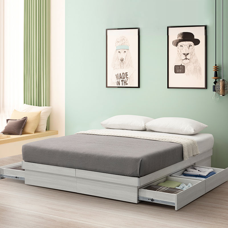 熊大心2.0收納型安全圓角5尺床底 健康系列 E1低甲醛、 標準雙人床、雙人床架、雙人床台《可客製尺寸/顏色》【myhome8居家無限】★APP下單享點數4% 1