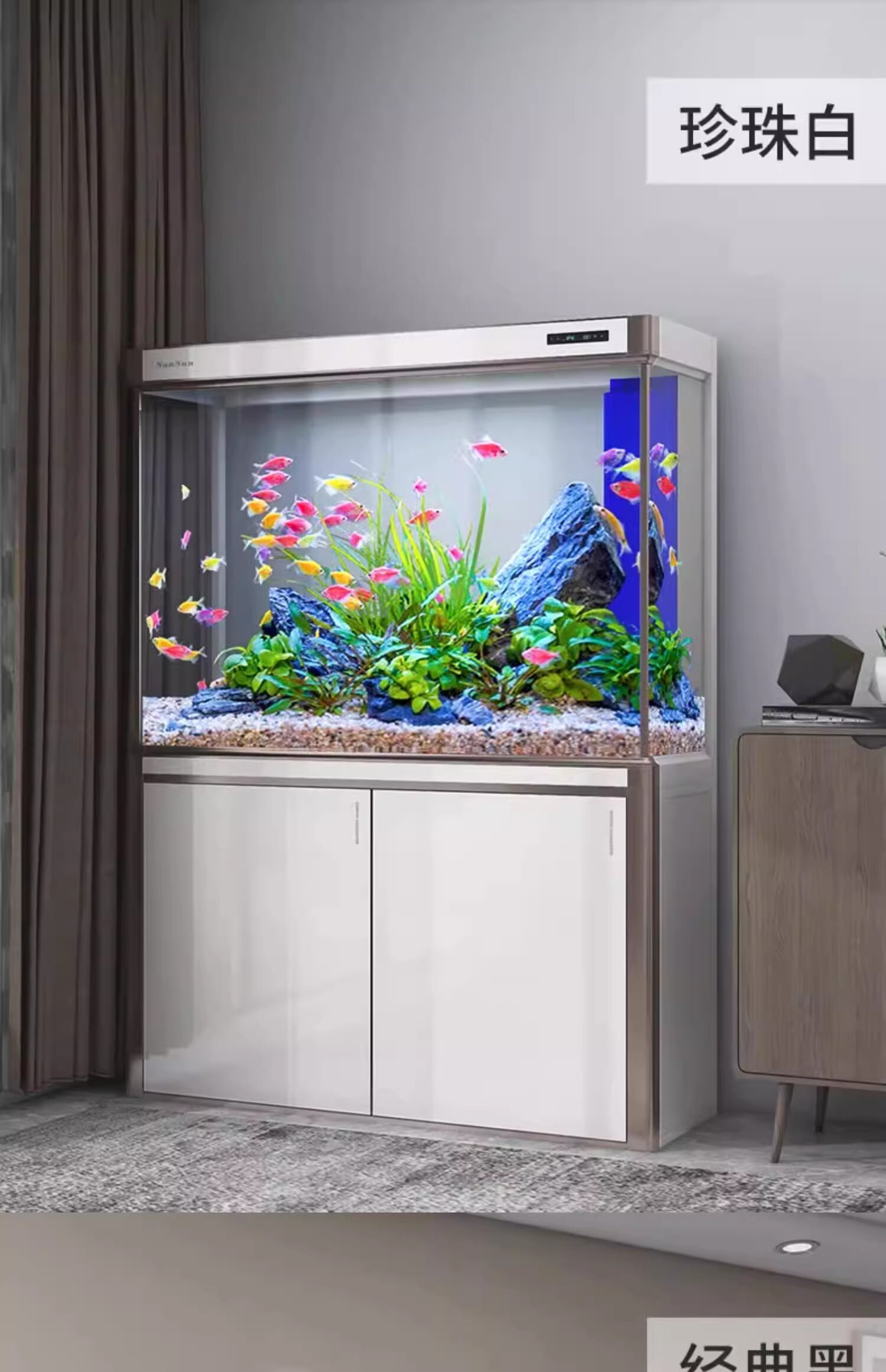 【免換水設計】大型落地魚缸 生態水族箱 家用下過濾 底濾魚缸 客廳裝飾 隔跨境界美學