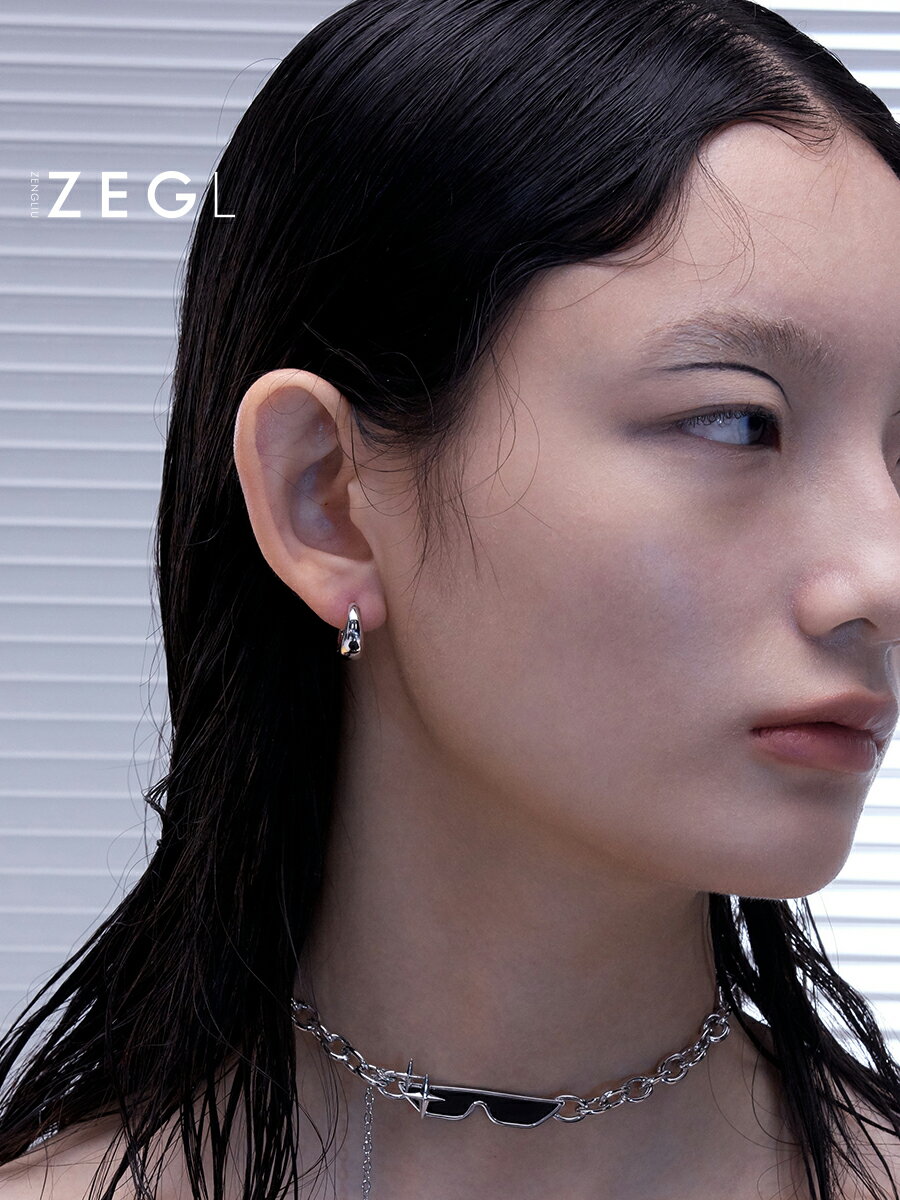 ZEGL圈圈耳環女歐美ins高冷耳釘小巧精致耳扣小眾耳飾2022年新款