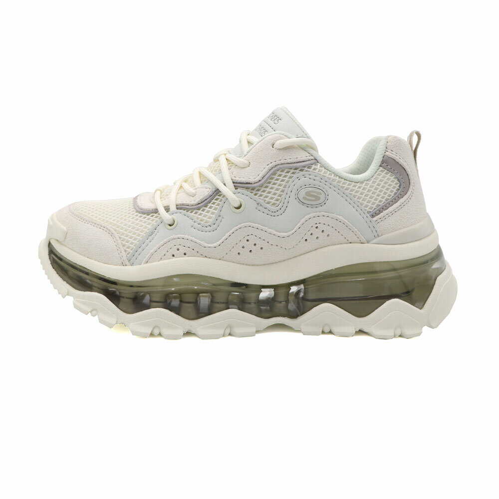 【全館滿額折】Skechers Uno Chaos 灰白 網布 麂皮 厚底 氣墊 緩衝 休閒 運動鞋 女款 J2589【新竹皇家177935WHT】