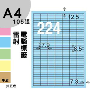 龍德 電腦標籤紙 224格 LD-872-B-B 淺藍色 1000張 列印 標籤 三用標籤 貼紙 另有其他型號/顏色/張數