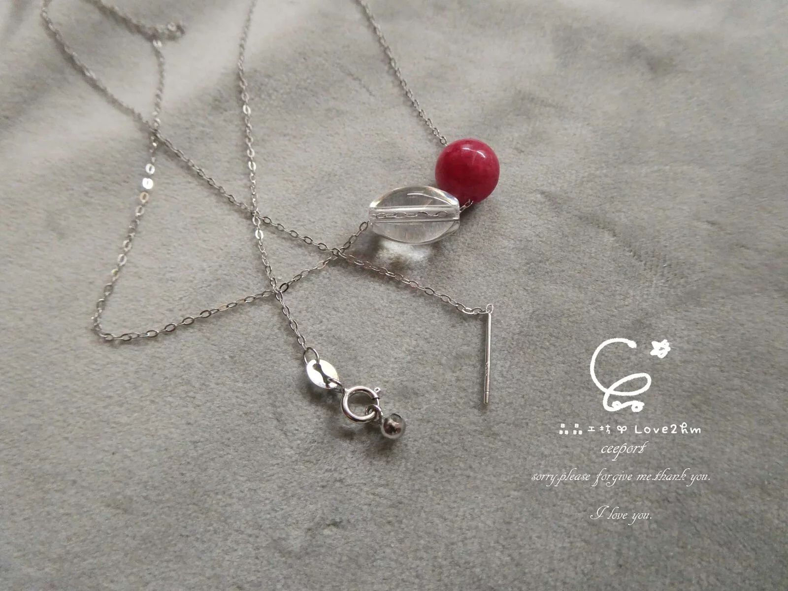 925純銀-針式項鍊 純銀鍊子 925純銀 晶晶工坊-love2hm 2