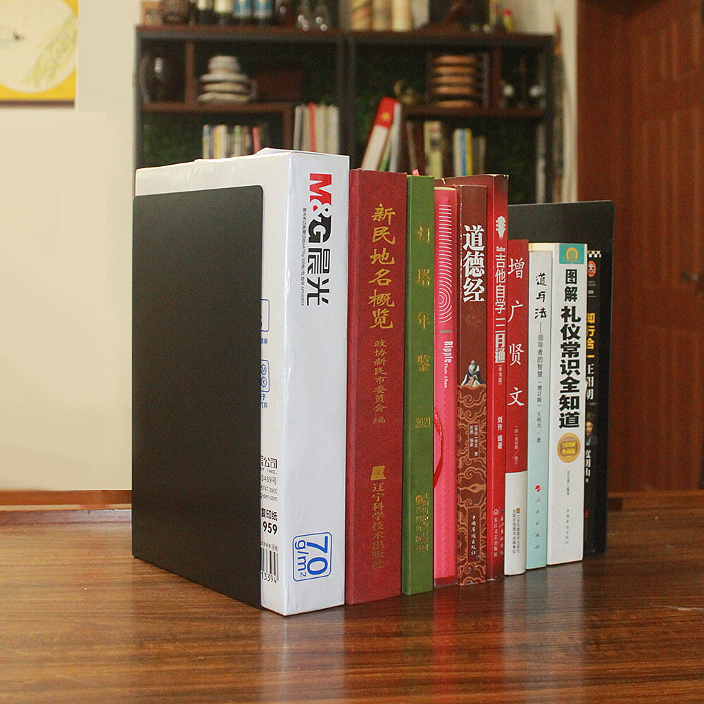 銷售熱銷款創意文具用品伸縮書立架學生書架金屬辦公桌用靠書立