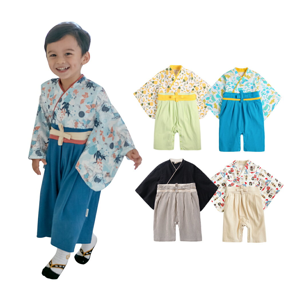 Augelute Baby童衣 連身衣 日式 和服 造型服 男寶寶 爬服 哈衣 扮演服 派對 37303