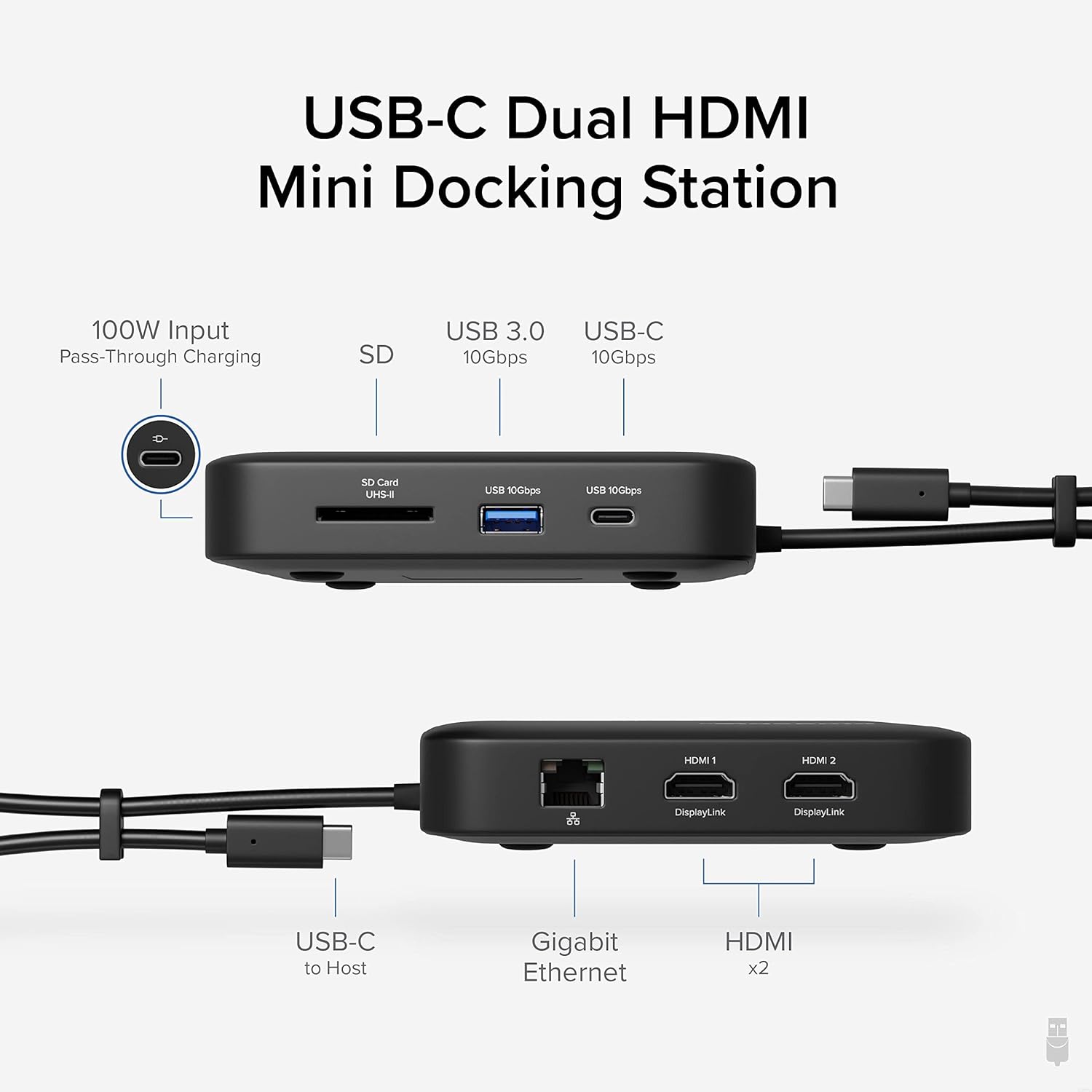 4美國直購] Plugable USBC-6950PDZ 7合1顯示器擴充埠(1入) USB-C