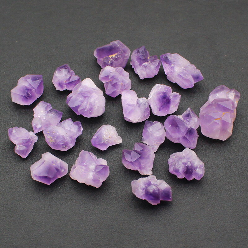 如鴻水晶天然紫水晶原石擺件柱狀骨干標本石礦石每斤晶簇花狀