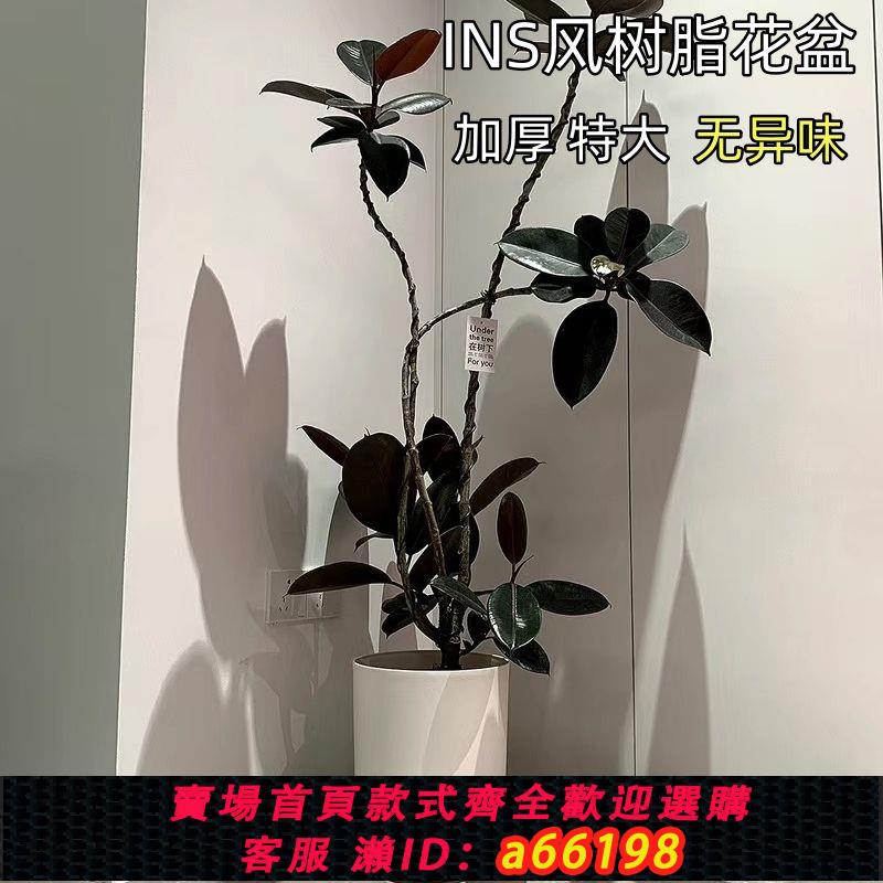 【臺灣公司 可開發票】特大口徑花盆北歐客廳落地塑膠加厚盆天堂鳥綠植散尾葵發財樹幸福