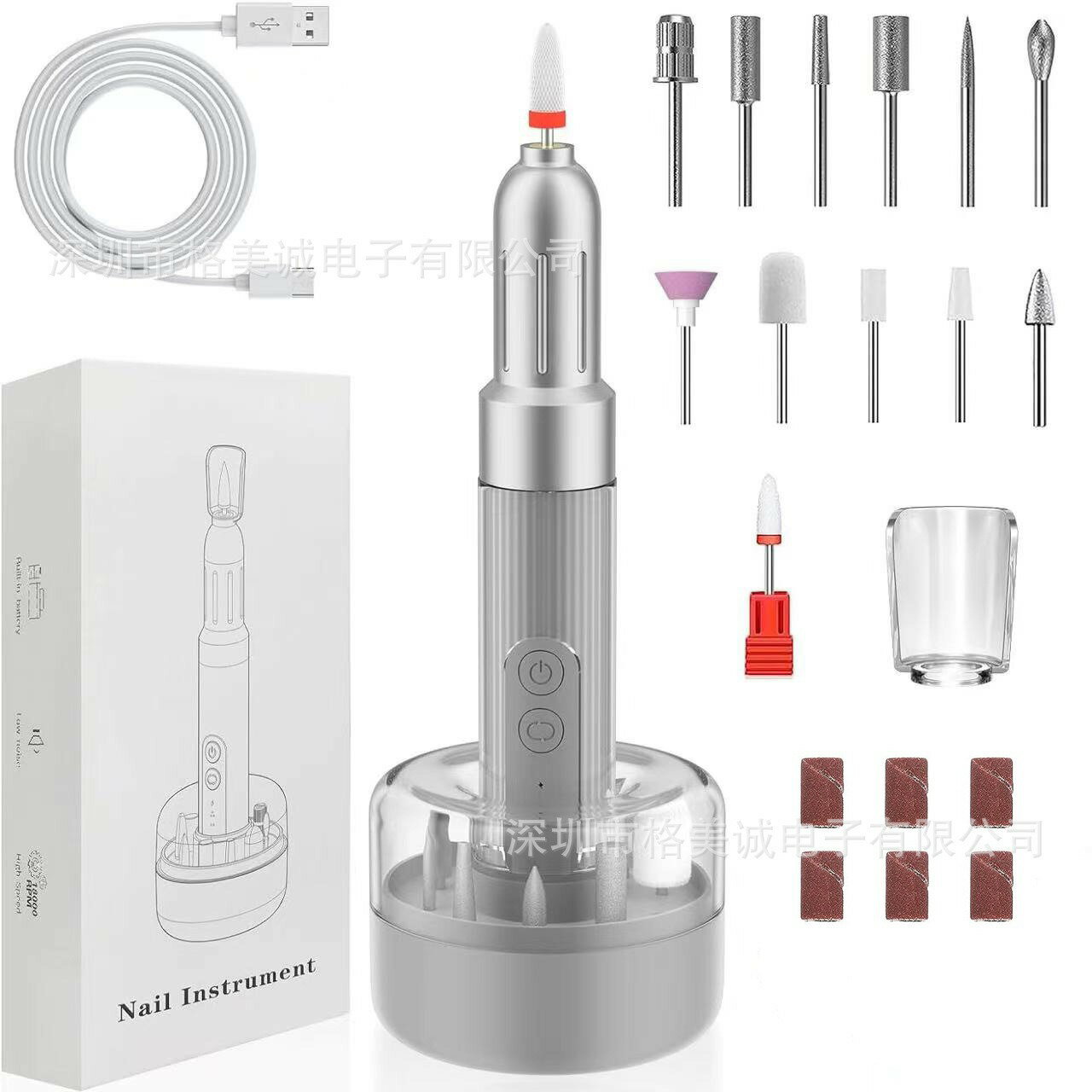 新款式美甲儀 底座款式電動打磨儀磨甲器修甲拋光打磨機美甲