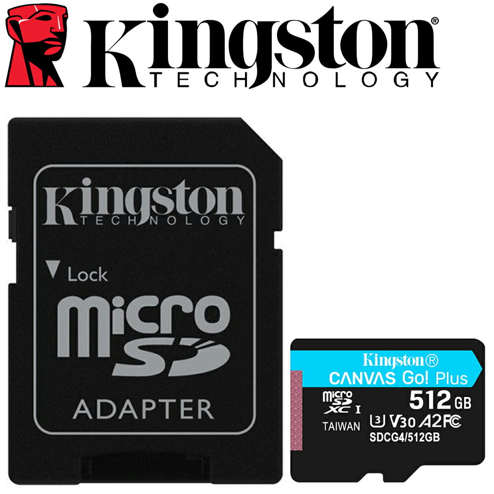 Kingston 金士頓 512GB microSDXC TF U3 V30 A2 記憶卡 SDCG4