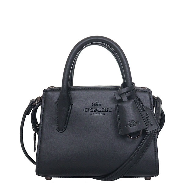 COACH 迷你手提/斜背兩用包 小廢包 平滑小牛皮 斜揹包 肩揹包 CO974 黑色(現貨)▶指定Outlet商品5折起☆現貨【送禮首選★APP下單點數4倍送】