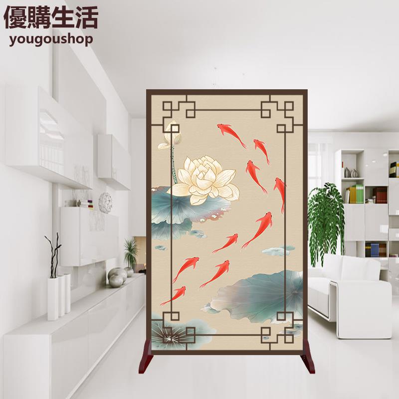優購生活~定製新中式屏風實木隔斷墻客廳定製鏤空玄關櫃入戶進門酒店辦公室遮擋定製 屏風櫃 屏風 隔間 客廳 玄關櫃 隔板 屏風架訂製 可付費上門安裝