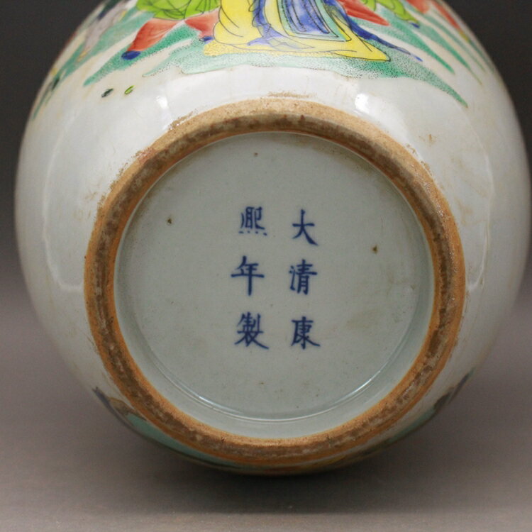 清康熙五彩古彩手繪粉彩人物缸罐古玩古董仿古老貨陶瓷器收藏| 協貿國際