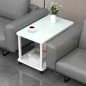 沙發中間小茶幾小方桌辦公室接待室專用小邊幾小茶臺鋼化玻璃邊桌