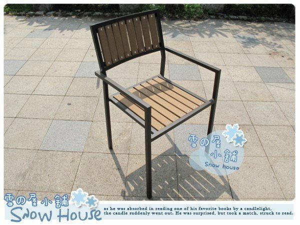 雪之屋 單張塑木方背椅/ 餐椅 / 休閒椅 / 造型椅 不含桌 R988-15 A14A01