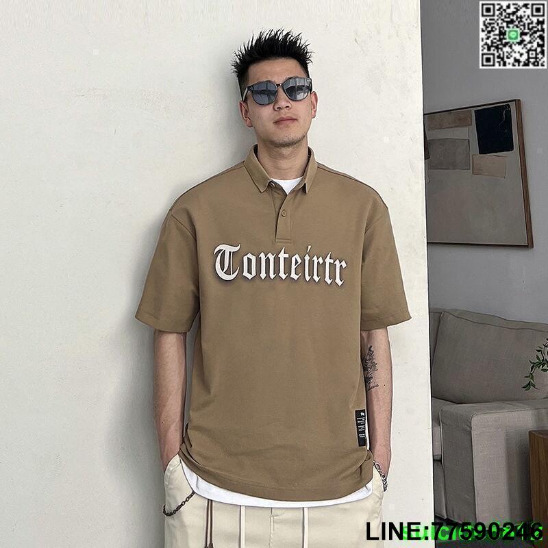 【歡樂購】大尺碼男裝夏季刺繡寬鬆POLO衫短袖復古休閒短袖上衣 2023夏季新款男士短袖Polo衫T恤