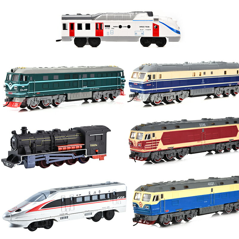 電動軌道玩具兒童益智拼裝仿真車頭高鐵列車和諧號東風小火車配件